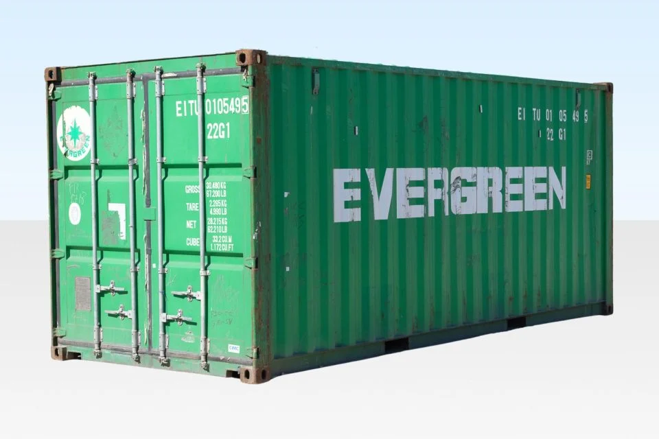 20ft Used Evergreen Shipping Container – High-Grade