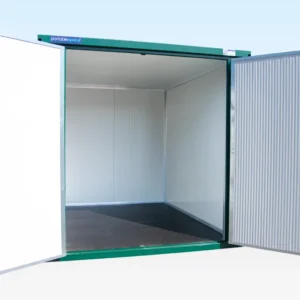 Insulated 3m XL Double Door Flat Pack Store (RAL6005) – Green