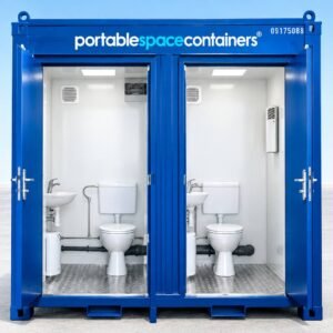 Buy 1+1 Double Mains Toilet 2.4m x 1.4m (RAL 5010) Online